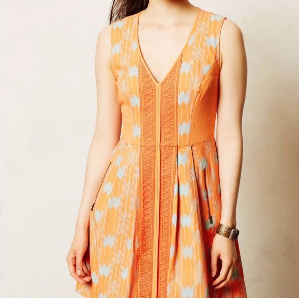 Anthropologie Plenty by Tracy Reese Sunfield BoHo Midi Dress petite small size 4